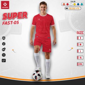 Áo Bóng Đá In Lấy Liền HACORIO FAST-05 Màu Đỏ