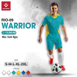 Áo Đấu Thể Thao RIO-09 Warrior – Xanh Ngọc Năng Động