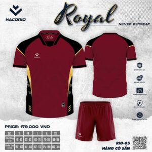 Áo Thể Thao Hacorio RIO-05 Royal Đỏ Đô