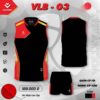 Áo Bóng Chuyền Nam VLB-03 Đen Đỏ