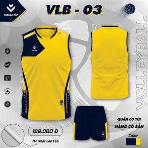Áo Quần Bóng Chuyền HACORIO VLB-03 Màu Vàng Navy - Năng Động & Cá Tính