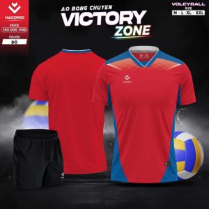 Áo Bóng Chuyền Hacorio Victory Zone Màu Đỏ Rực Rỡ