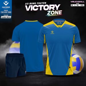 Áo Bóng Chuyền VICTORY ZONE - Xanh Bích Vàng Năng Động