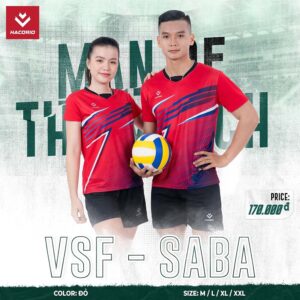 Áo Bóng Chuyền VSF-02 Màu Đỏ – Tỏa Sáng Đam Mê Cùng Hacorio