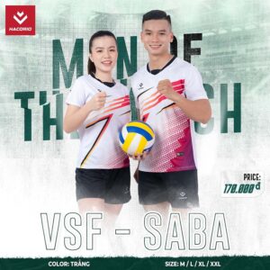 Áo Bóng Chuyền VSF-02 Cầu Thủ Màu Trắng – Hacorio