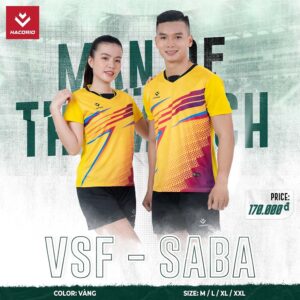 Áo thể thao VSF - SABA Vàng tươi nổi bật