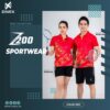 Áo Cầu Lông Zinex Z200 Màu Đỏ – Thiết Kế Hiện Đại, Năng Động Cho Phong Cách Thể Thao