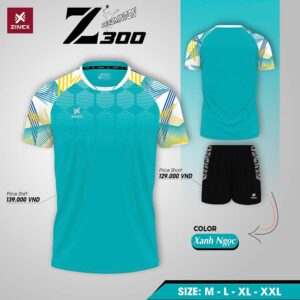 Áo Cầu Lông ZINEX Z300 Xanh Ngọc – Phong Cách Thể Thao Năng Động