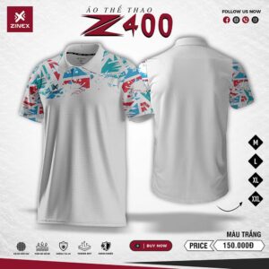 Áo Thể Thao Z400 Trắng – Phá Cách Trẻ Trung, Thoáng Mát Vượt Trội