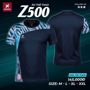 Áo Cầu Lông Z500 Zinex Tím Than