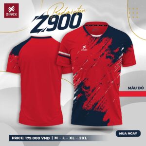 Áo Cầu Lông ZINEX Z900 Màu Đỏ – Bùng Nổ Phong Cách Năng Động