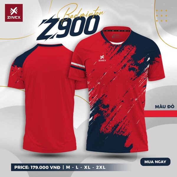 Áo Cầu Lông ZINEX Z900 Màu Đỏ – Bùng Nổ Phong Cách Năng Động