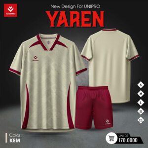 Áo Thun Thể Thao Không Logo UN-02 Màu Kem