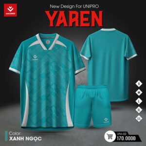 Bộ Quần Áo Thể Thao UNIPRO YAREN Màu Xanh Ngọc