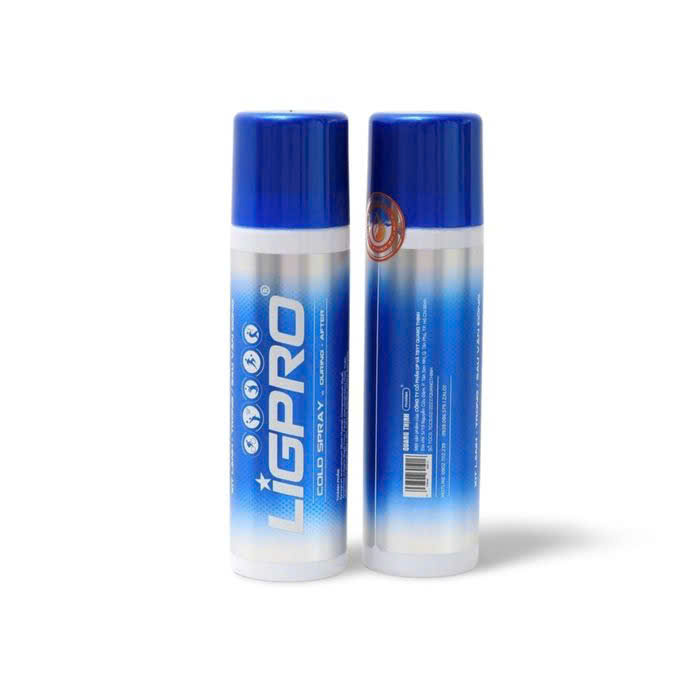 Chai xịt lạnh LIGPRO màu xanh dương trắng giảm đau thể thao