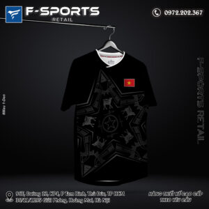 Áo Thun Đen Unisex In Hình Ngôi Sao Trống Đồng - Niềm Tự Hào Dân Tộc