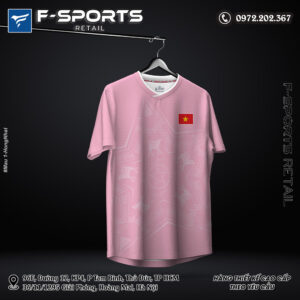 Áo Thể Thao F-Sports Màu Hồng Nhạt – Nét Dịu Dàng Cho Phong Cách Năng Động