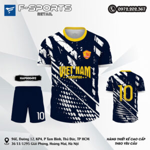 Bộ đồ thể thao tuyển Việt Nam xanh navy DTVN9