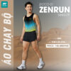 Áo Chạy Bộ ZICCO-01 ZENRUN Singlet - Đen Chuyển Xanh Dương