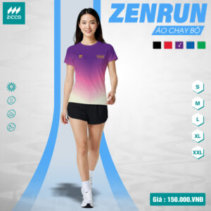 Áo Chạy Bộ Nữ ZENRUN - Màu Tím Gradient
