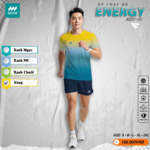 Áo Chạy Bộ ENERGY RZIC-03 - Chuyển Sắc Vàng Xanh Năng Động
