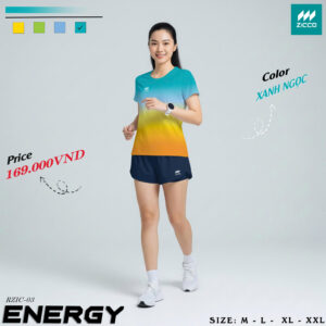 Áo Thể Thao Nữ ZICCO RZIC-03 Màu Xanh Ngọc – Năng Lượng Tươi Mới