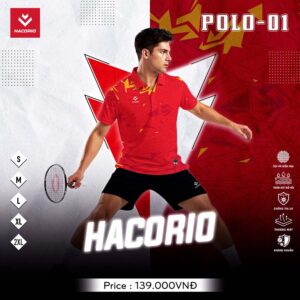 Áo Thể Thao POLO-01 Màu Đỏ Năng Động – Hacorio
