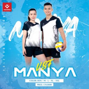 Áo Bóng Chuyền Hacorio Manya VSF - Đen Trắng