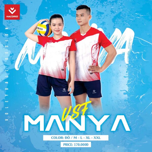 Bộ Quần Áo Thể Thao Manya Đỏ Trắng Năng Động - VSF-03