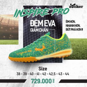 Giày bóng đá Zocker Inspire Pro - Xanh Rêu Năng Động