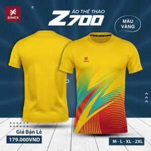Áo Cầu Lông Z700 Màu Vàng Năng Động