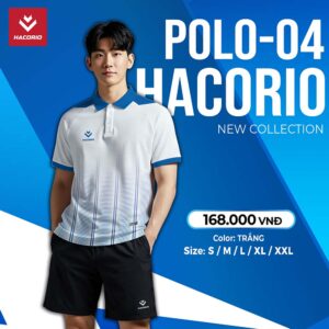 Áo Polo Trắng HACORIO POLO-04 - Trẻ Trung và Năng Động