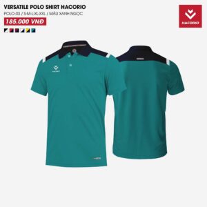Áo Polo Nam HACORIO Màu Xanh Ngọc POLO-03 – Thanh Lịch, Trẻ Trung & Năng Động