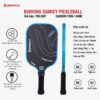 Vợt Pickleball Burning Gamicy – Đen viền Xanh Da Trời