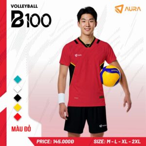 Áo Bóng Chuyền Aura B100 - Màu Đỏ Năng Động
