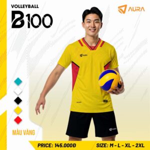 Áo Bóng Chuyền Aura B100 - Vàng Năng Động