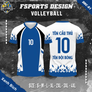 Áo Bóng Chuyền ĐBC-01 Màu Xanh Bích