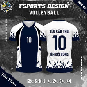 Áo Bóng Chuyền FSPORTS DBC-01 - Màu Tím Than Năng Động