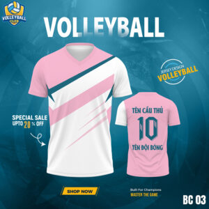 Áo bóng chuyền Jersey Design BC 03 – Hồng