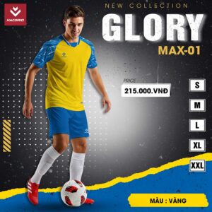 Bộ quần áo thể thao Hacorio GLORY MAX-01 Vàng – Xanh dương