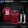 Áo Bóng Đá Thiết Kế Màu Đỏ Đô Cao Cấp Từ F-Sports Retail