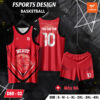 Áo bóng rổ FSPORTS DESIGN DBR-02 màu đỏ - Thể hiện cá tính mãnh liệt