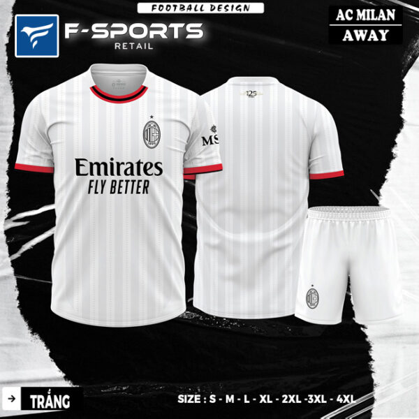 Áo Đấu AC Milan Sân Khách 2024 - Trắng Tinh Tế