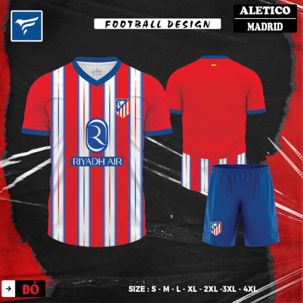 Áo CLB Atletico Madrid sân nhà 2024 - Màu đỏ năng động