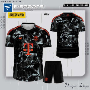 Áo đấu Bayern Away 2024 – Đen Smoke Cá Tính Thời Thượng