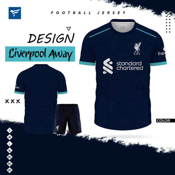 Áo bóng đá Liverpool Away 2024 - Xanh navy cá tính