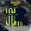 Áo CLB Man City Sân Khách 2024 – Tím Than & Vàng Neon