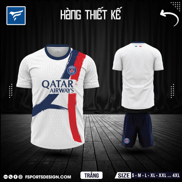 Áo CLB PSG Sân Khách 2024 Màu Trắng