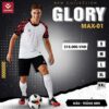 Áo Bóng Đá GLORY MAX-01 Trắng Đen – Họa Tiết Vai Cá Tính