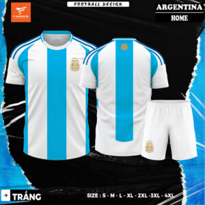 Áo Đội Tuyển Argentina Sân Nhà Màu Trắng - Sọc Xanh Dương